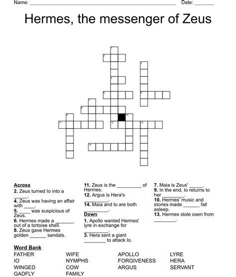 mother of hermes by zeus crossword